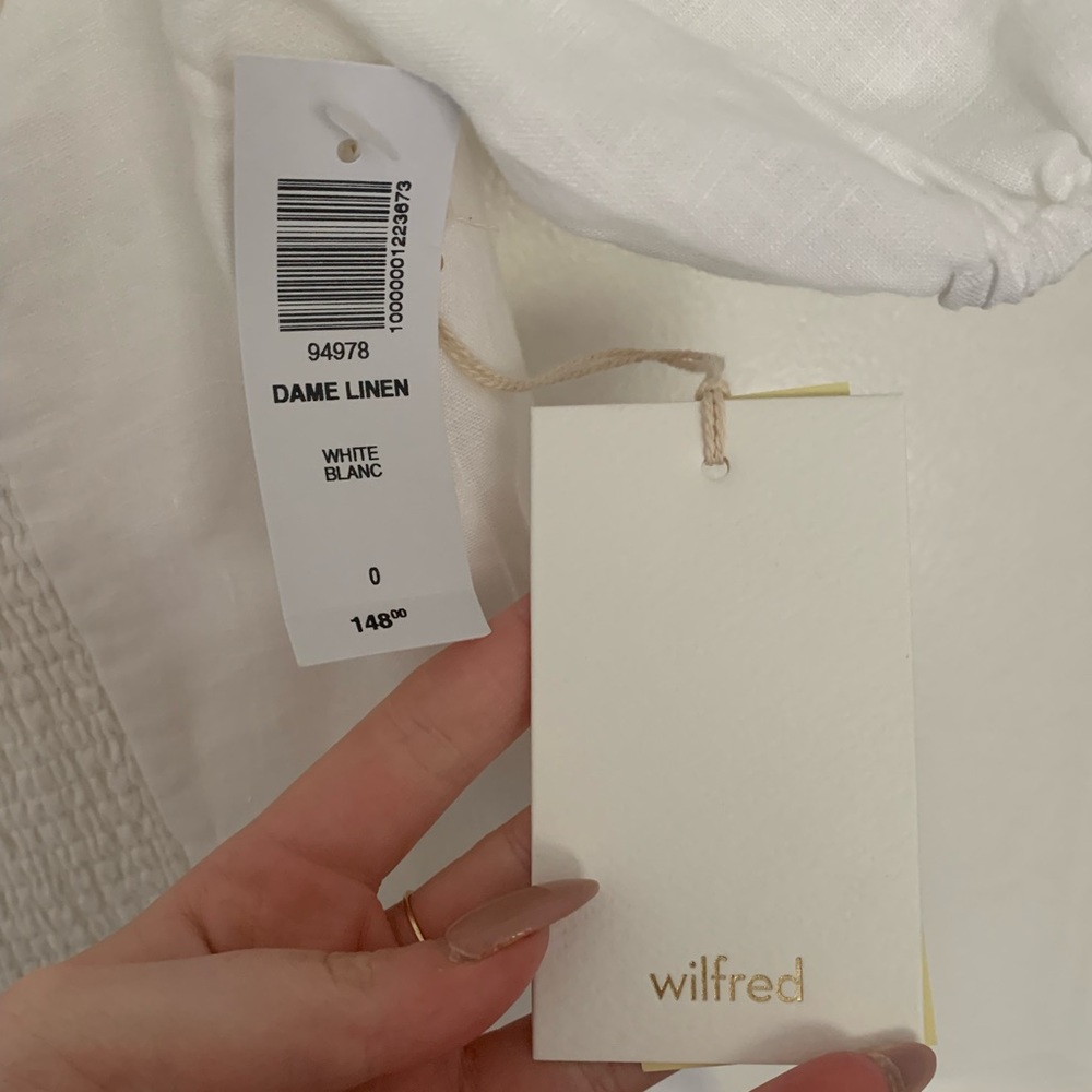 Aritzia Dame Linen White Midi Dress - Picture 6 of 8